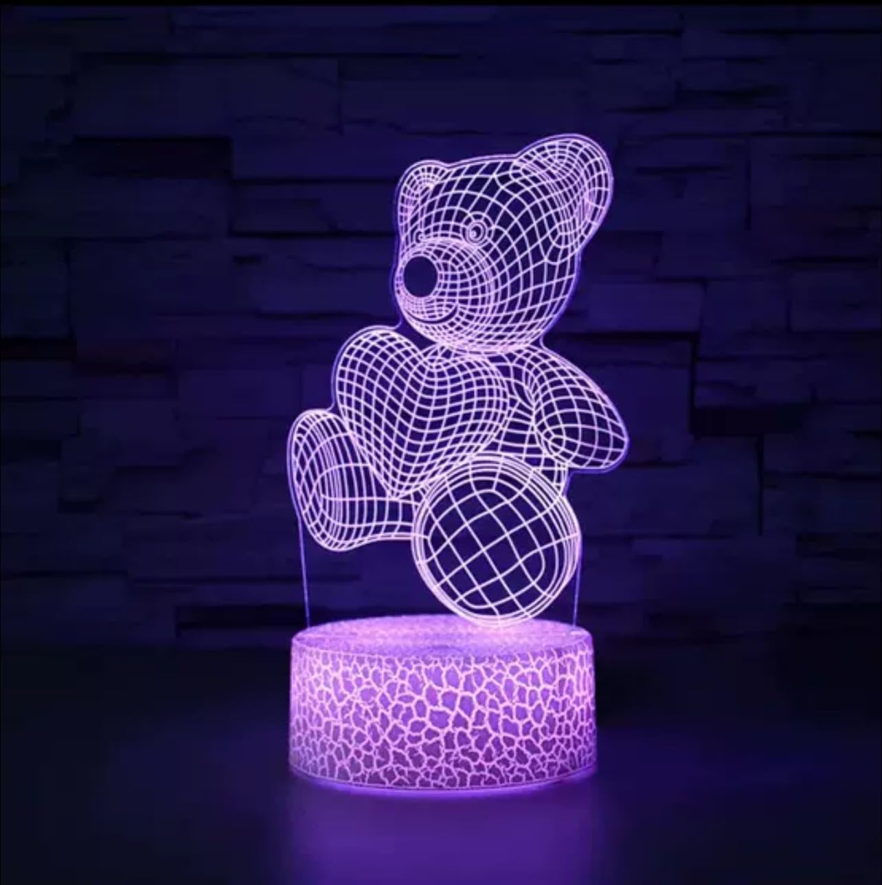 3D Teddy Bear Night Light