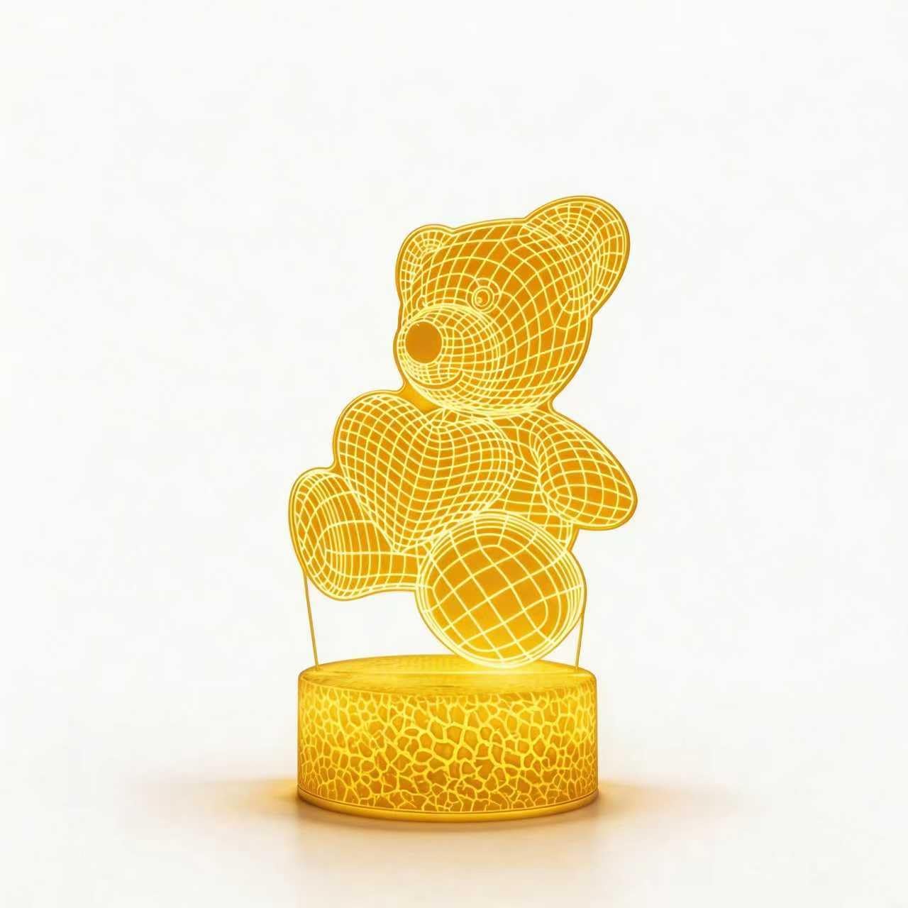 3D Teddy Bear Night Light