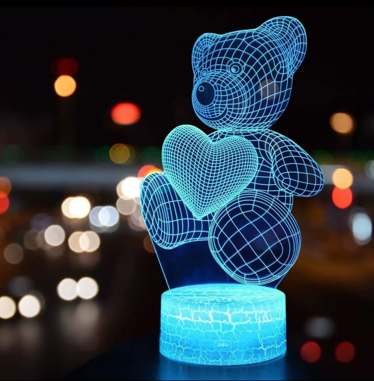 3D Teddy Bear Night Light